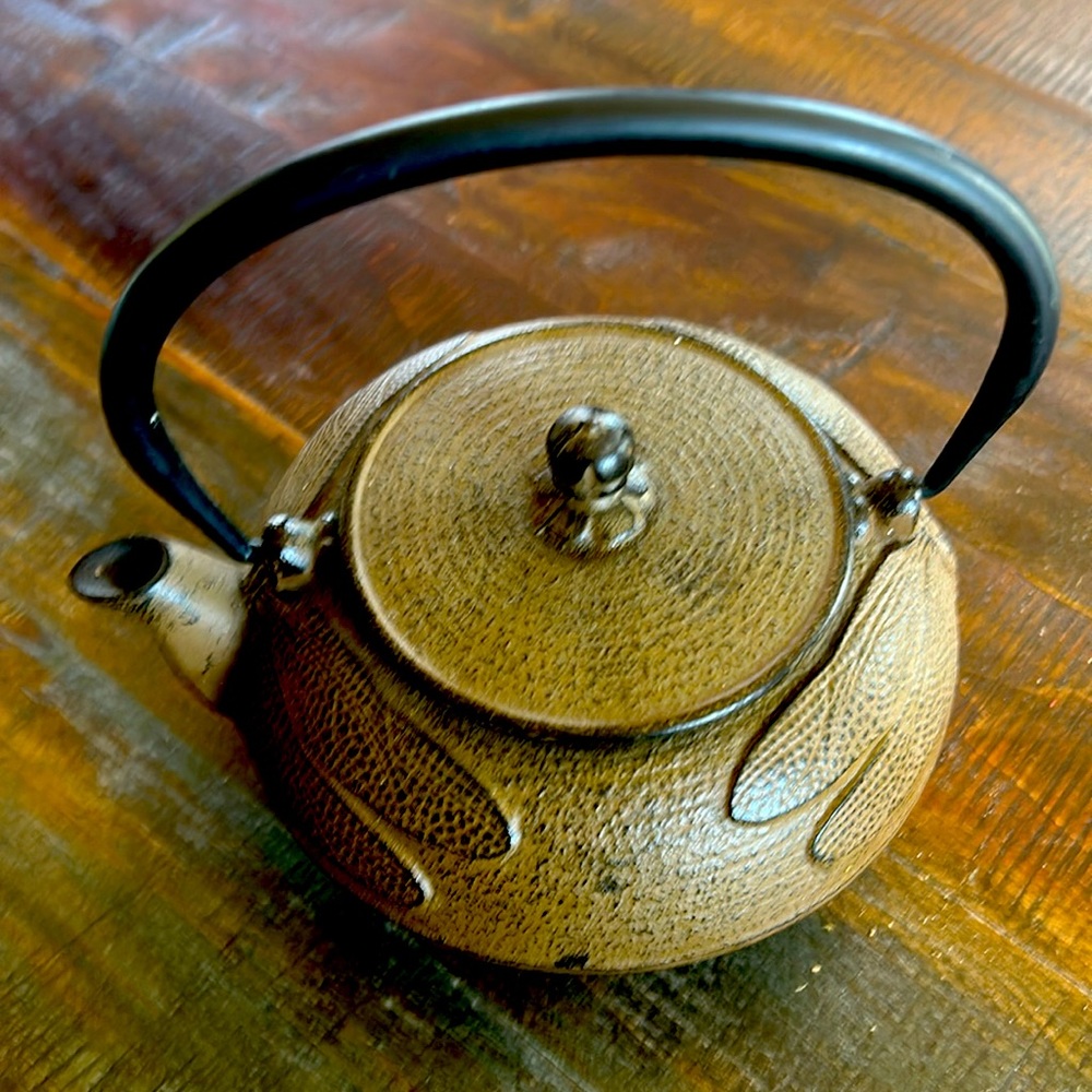 Japenese cast iron dragonfly teapot and teacups